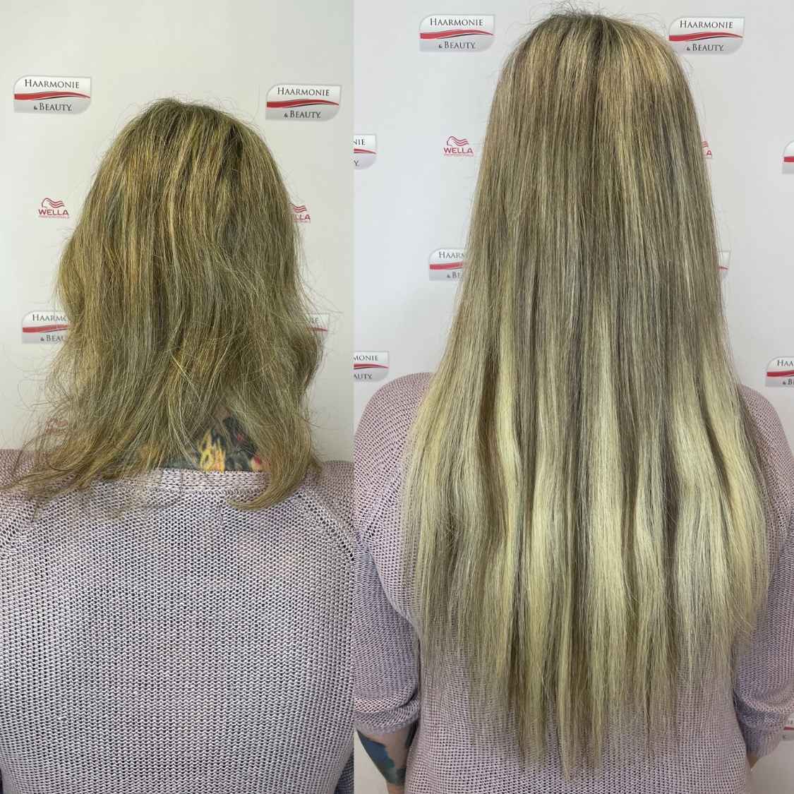 Haarverlängerung Vorher Nachher – nahtlos integrierte Extensions in Berlin Hellersdorf