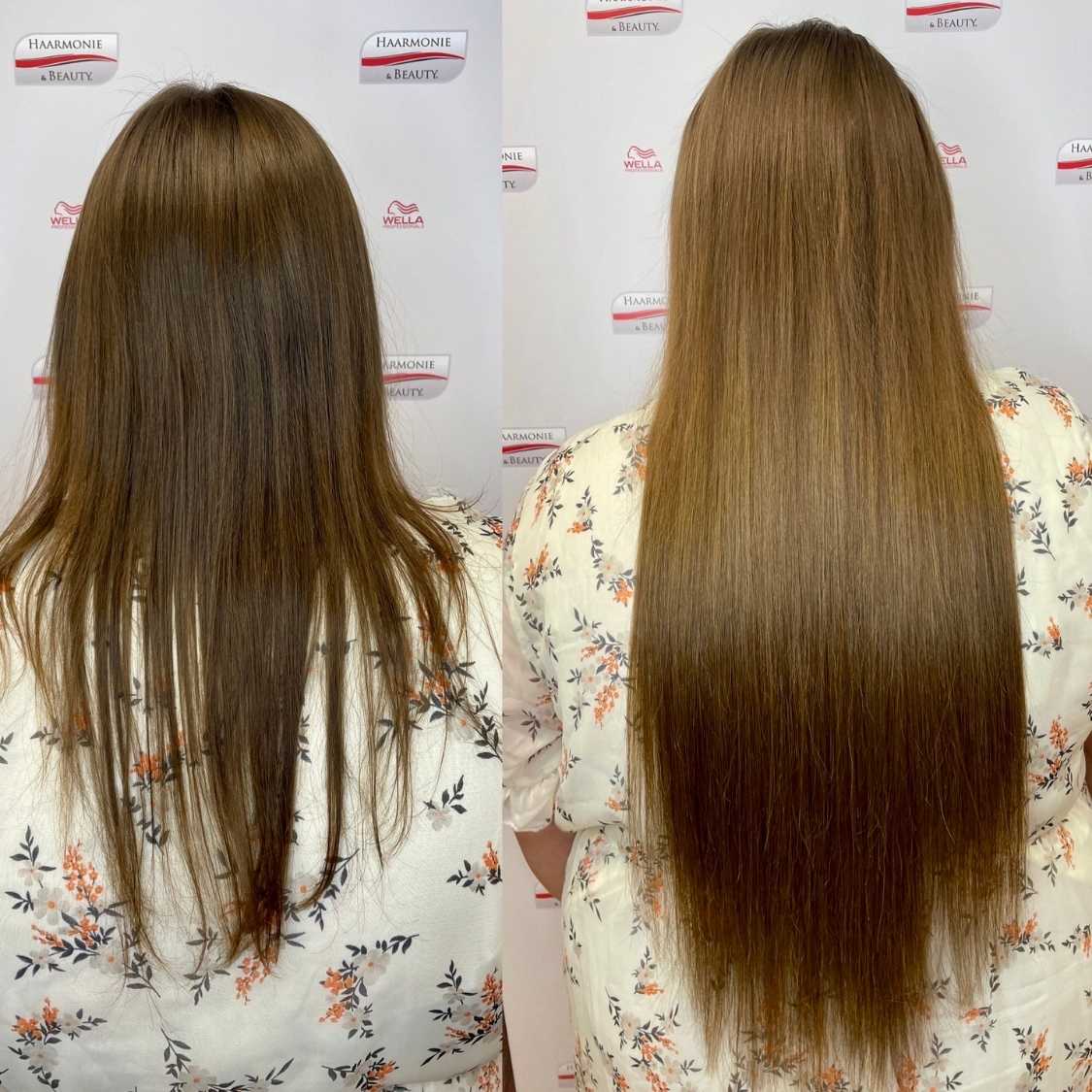 Haarverlängerung Vorher Nachher – nahtlos integrierte Extensions in Berlin Hellersdorf