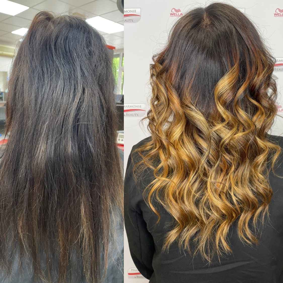 Balayage Färbetechniken – vorher/nacher Ergebnisse – bei Friseur Reimann in Hellersdorf
