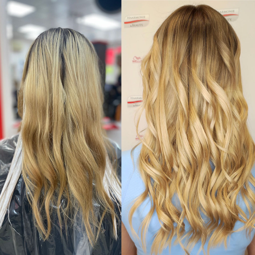 Balayage Färbetechniken – vorher/nacher Ergebnisse – bei Friseur Reimann in Hellersdorf