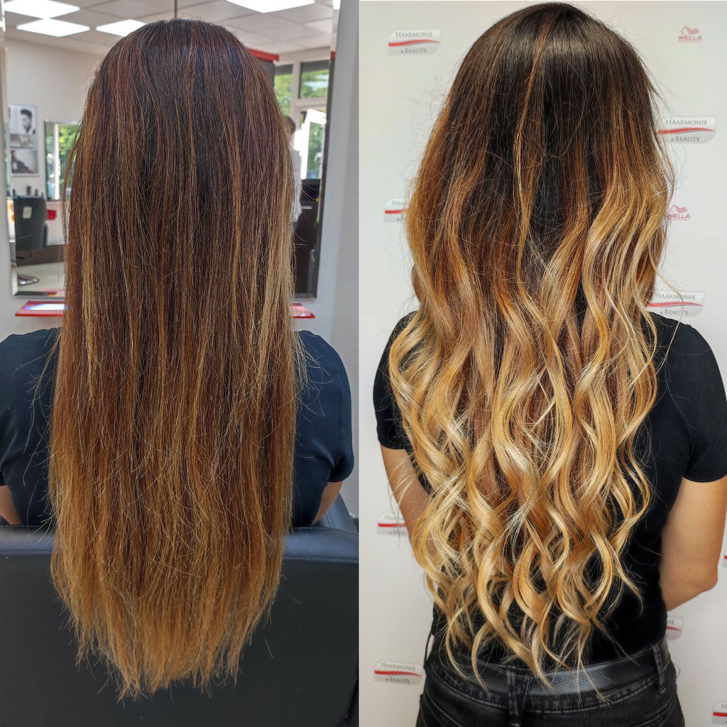 Balayage Färbetechniken – vorher/nacher Ergebnisse – bei Friseur Reimann in Hellersdorf